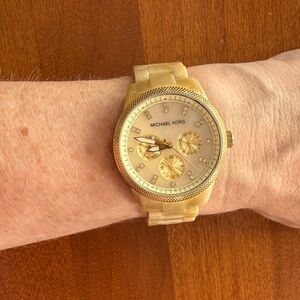 Michael Kors Gold-Tone Chronograph Watch